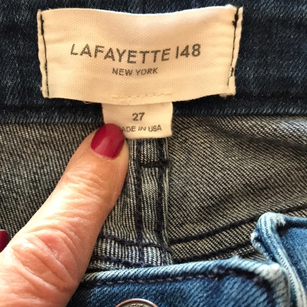 lafayette 148 New York Mercer style jeans EUC 27 waist or size 4 premium denim - Picture 5 of 7